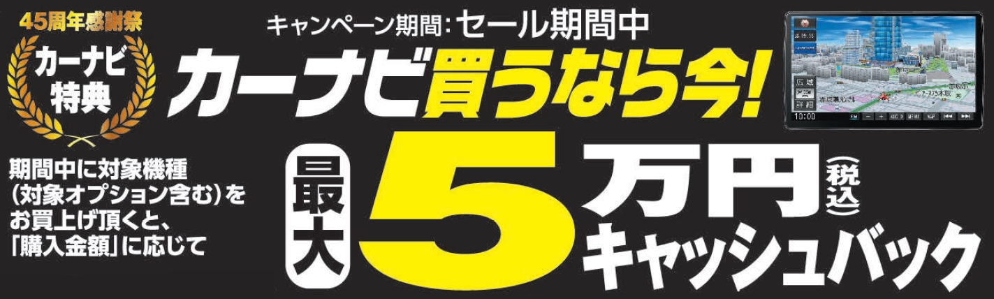 カーナビゲーション関連特典